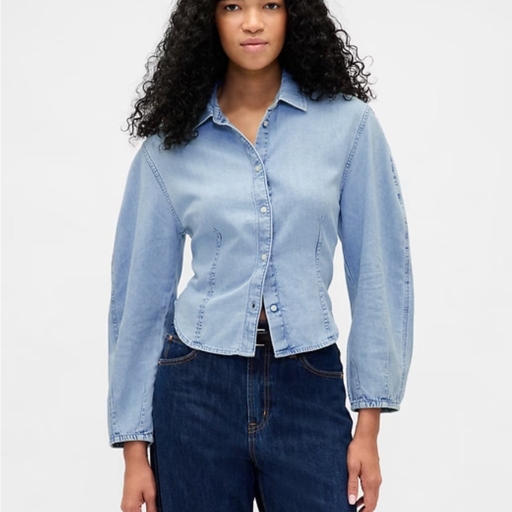Gap Balloon Sleeve Denim Shirt